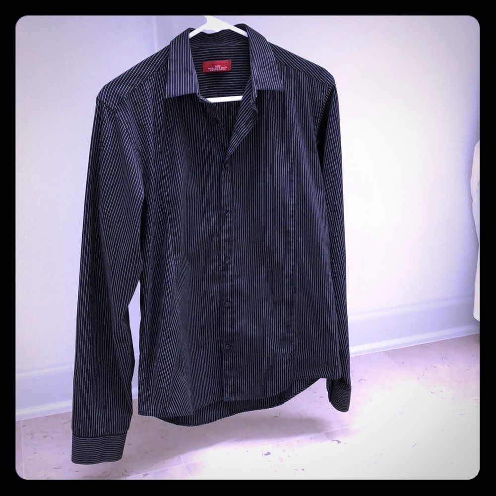 Striped men’s button down shirt